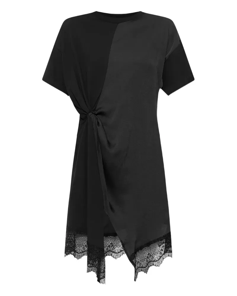 AllSaints Geknotetes Lana Minikleid mit Spitzenbesatz - Schwarz Schwarz