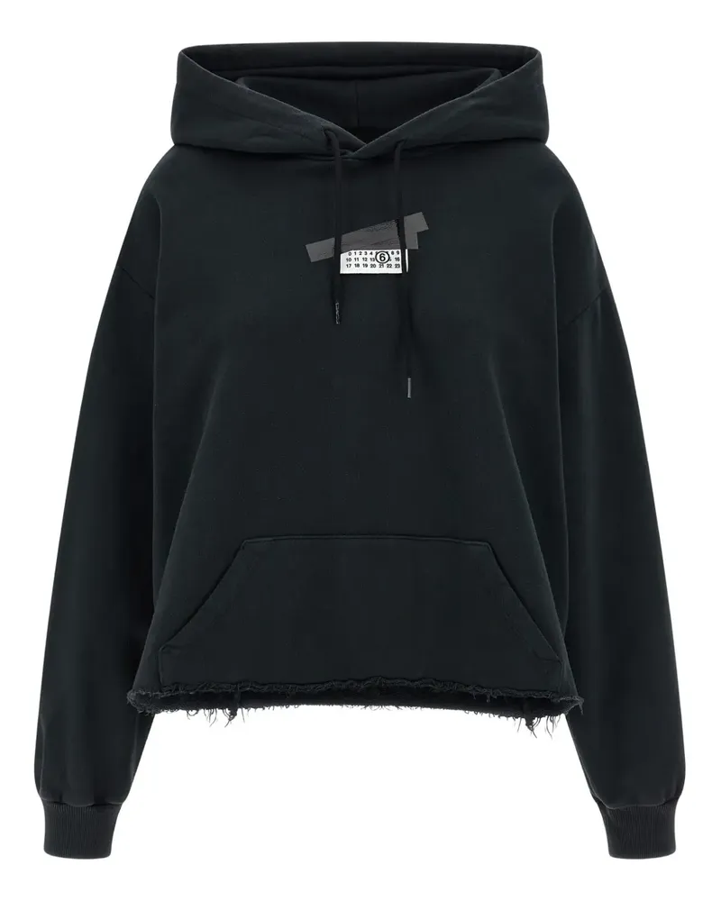 Maison Margiela Ausgefranster Gaze Hoodie - Schwarz Schwarz
