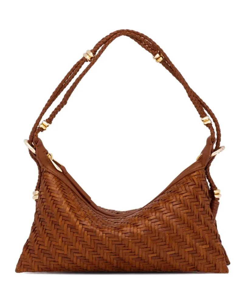 Benedetta Bruzziches Pondy woven shoulder bag - Braun Braun