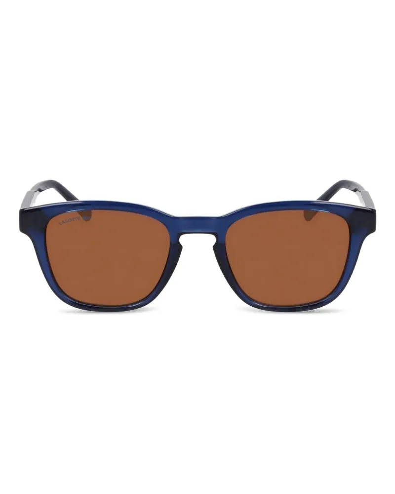 Lacoste Sonnenbrille mit eckigem Gestell - Blau Blau
