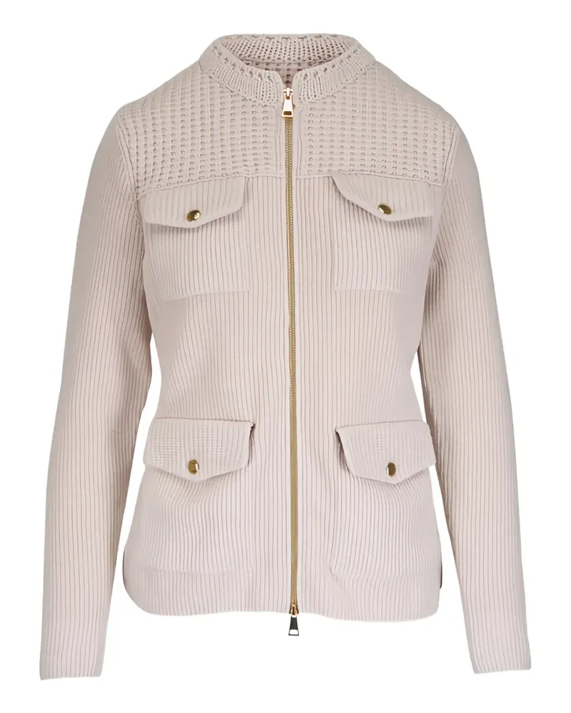 Moncler Gerippter Cardigan mit Taschen - Nude Nude