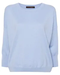 INCENTIVE! cashmere Kaschmirpullover mit rundem Ausschnitt Blau