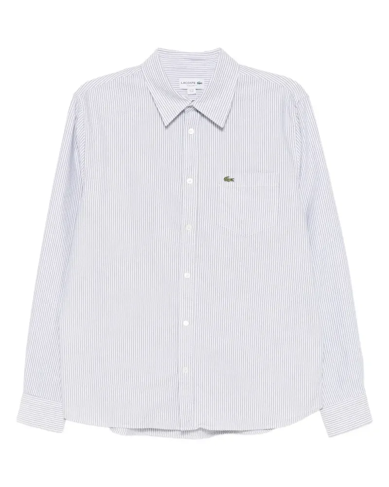Lacoste Hemd mit Logo-Patch - Weiß Weiß