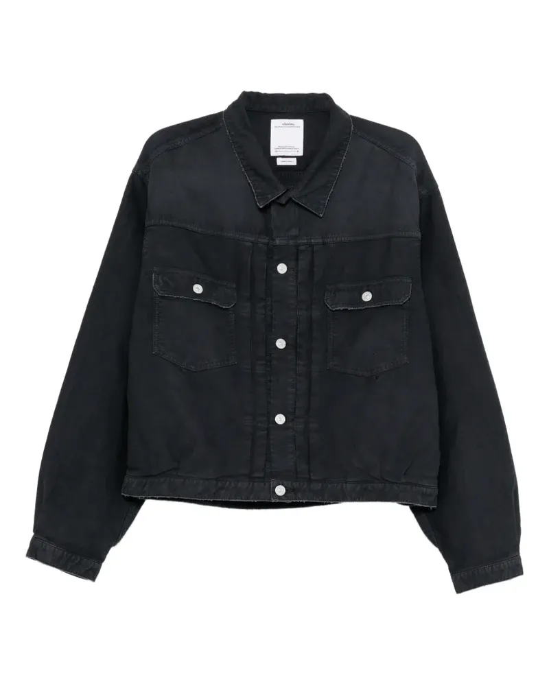 Visvim Jeansjacke mit Kontrasteinsätzen - Schwarz Schwarz