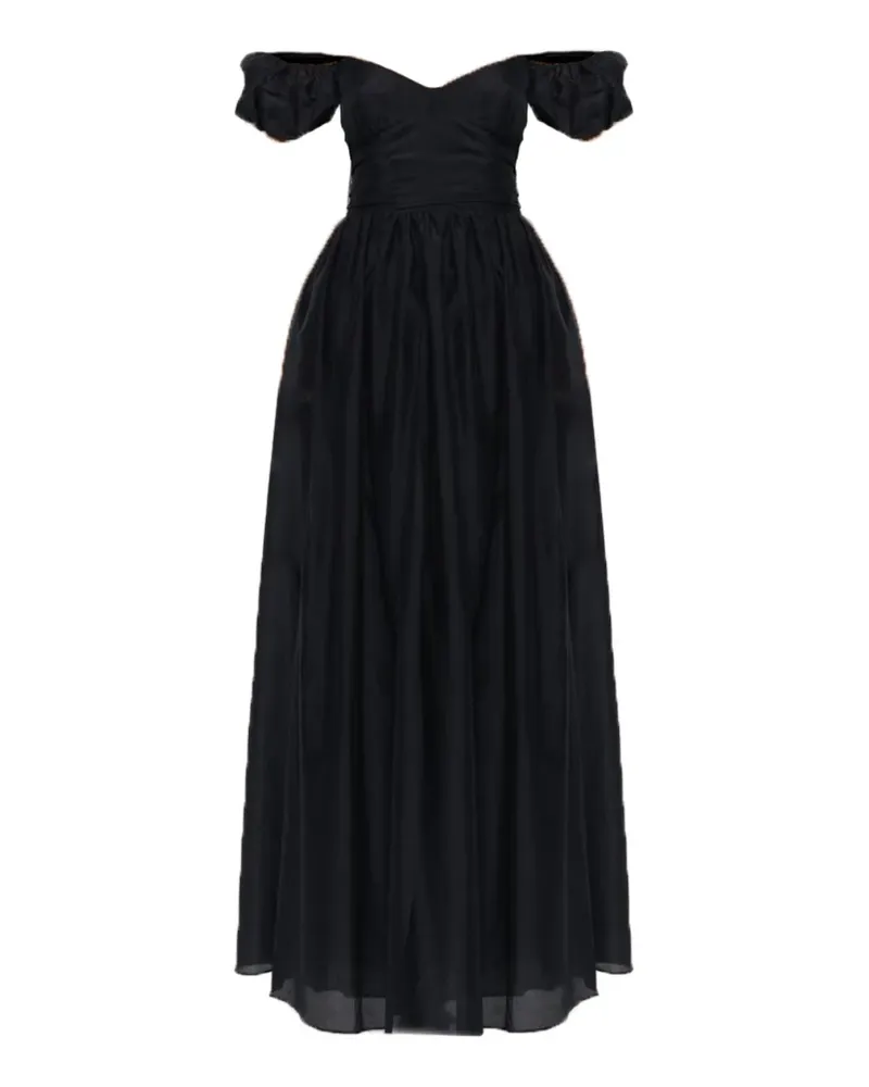 Matteau off-shoulder puffed-sleeve maxi dress - Schwarz Schwarz