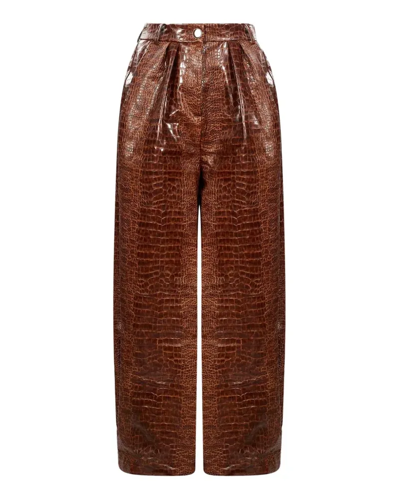 Rowen Rose Hose mit hohem Bund - Braun Braun