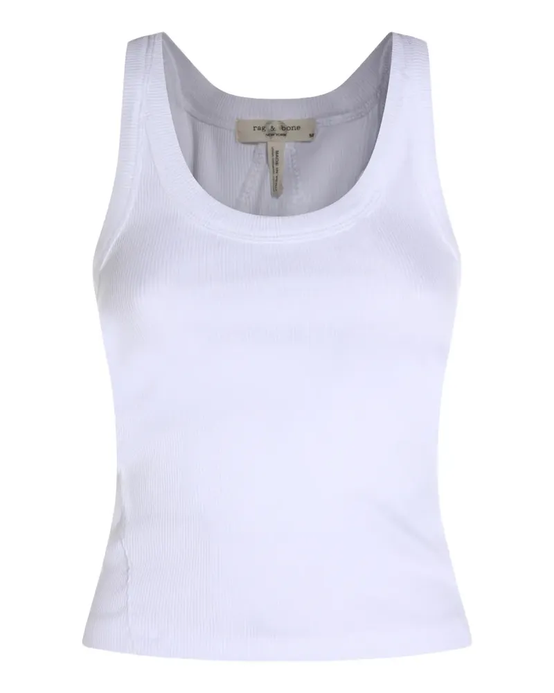 Rag & Bone Geripptes Trägershirt - Weiß Weiß