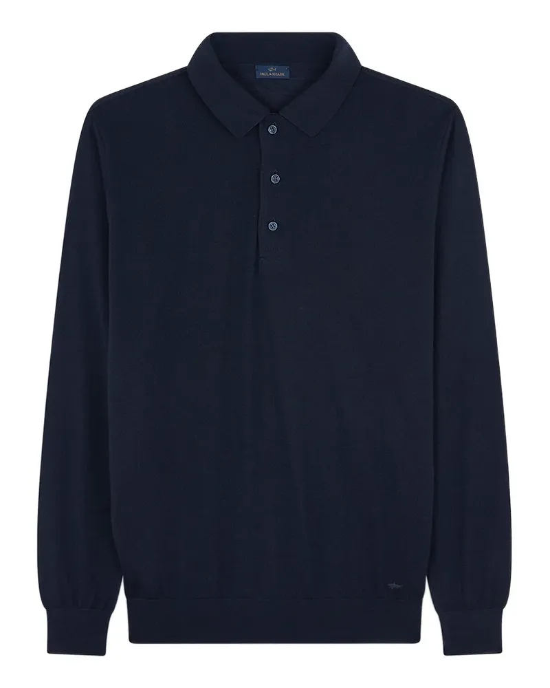 Paul & Shark Poloshirt mit Hai-Stickerei - Blau Blau