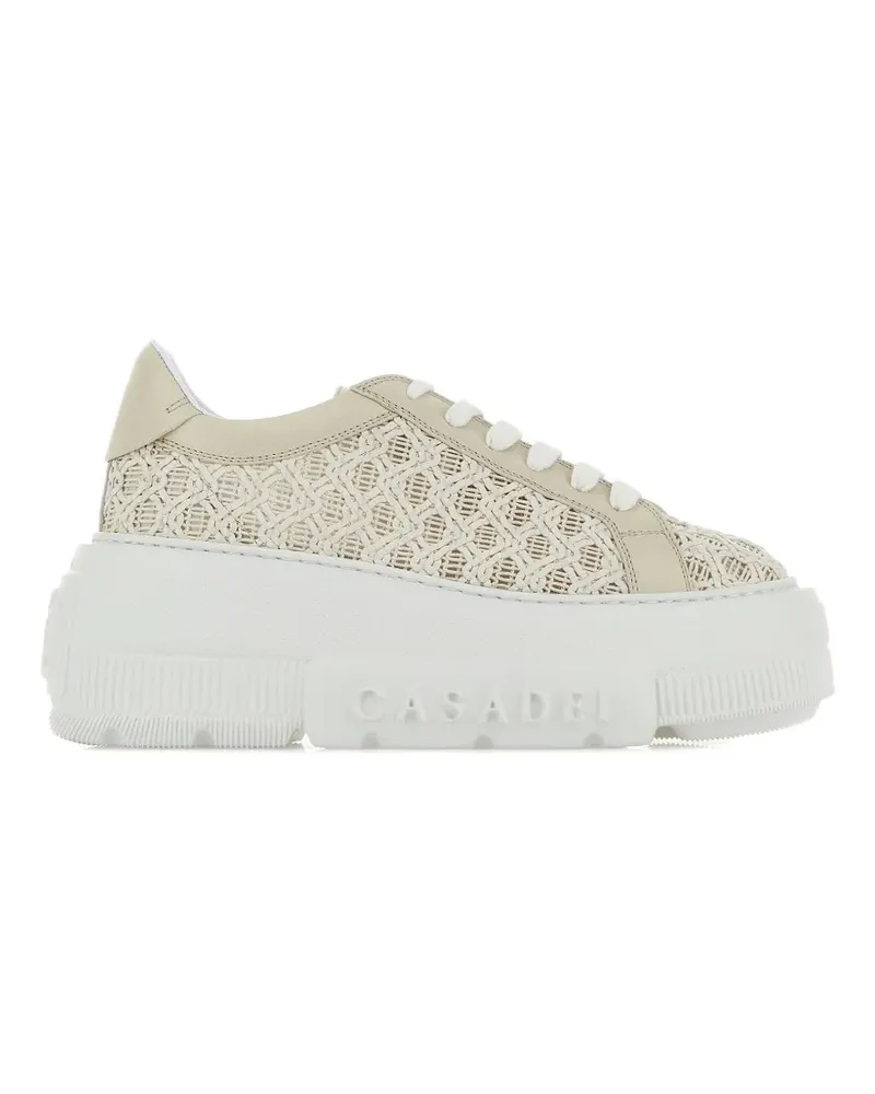 Casadei Nexus woven sneakers - Nude Nude