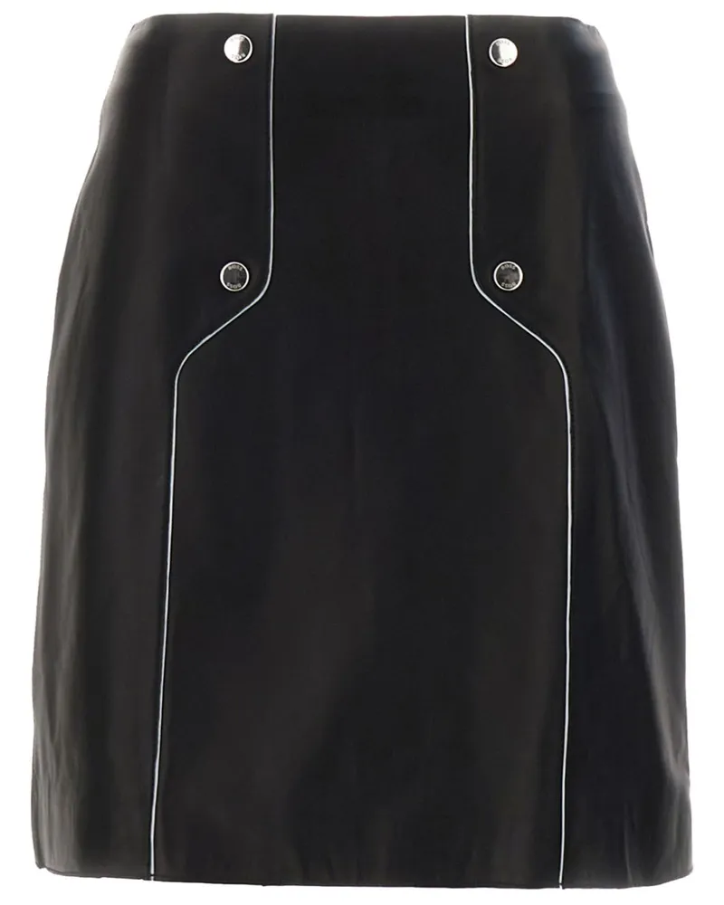 HUGO BOSS Minirock aus Leder - Schwarz Schwarz