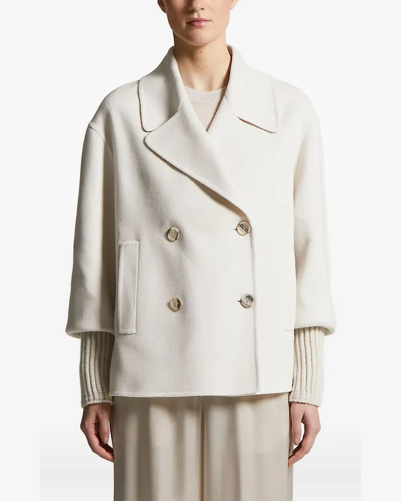 Peserico Cabanjacke mit gerippten Bündchen - Nude Nude