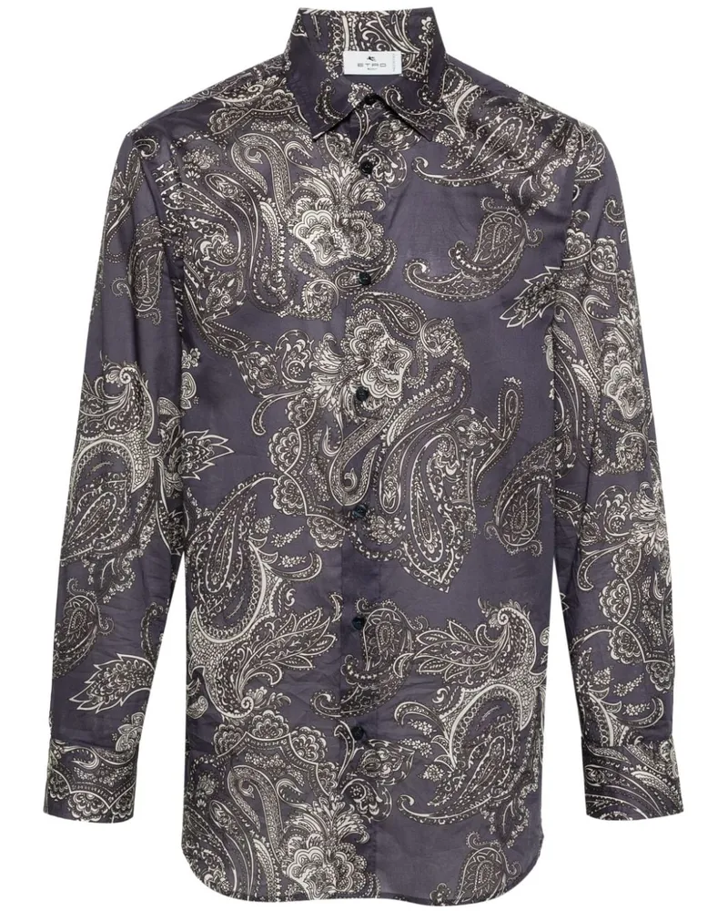 Etro Hemd mit Paisley-Print - Blau Blau