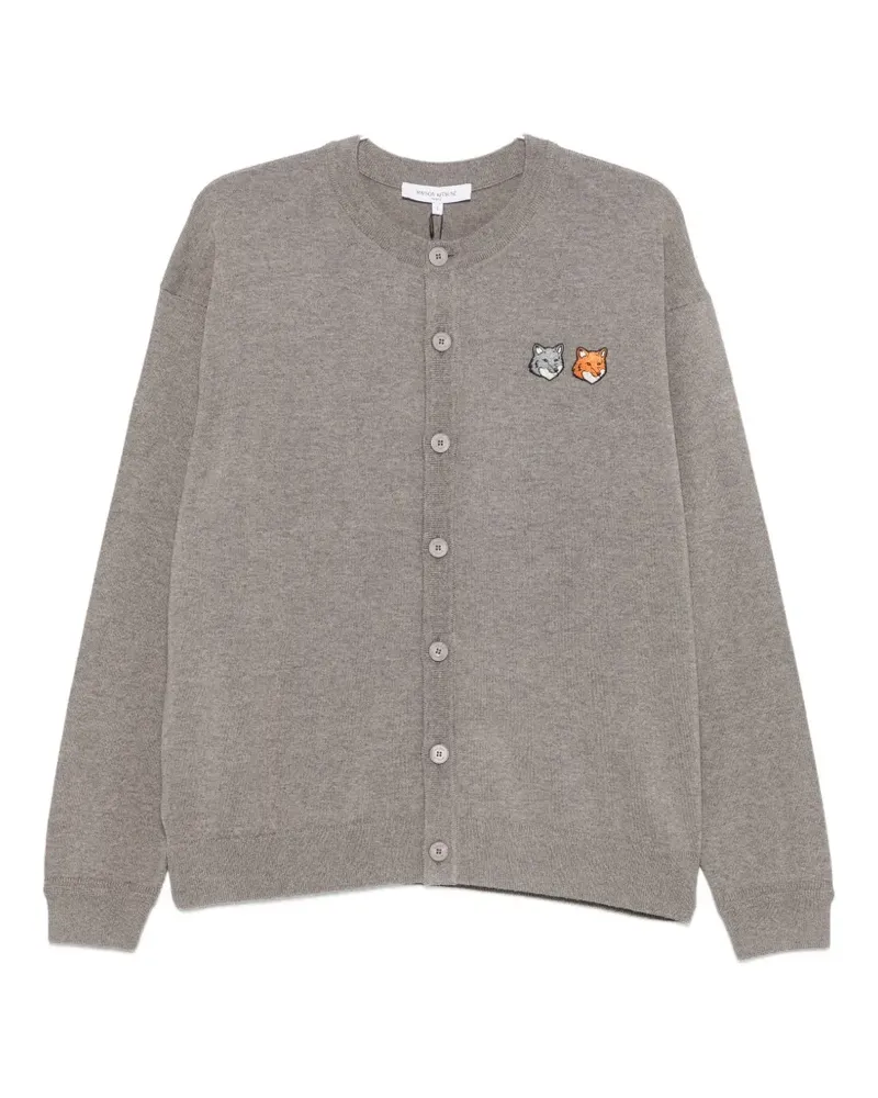 Kitsuné Double Fox Head cardigan - Grau Grau