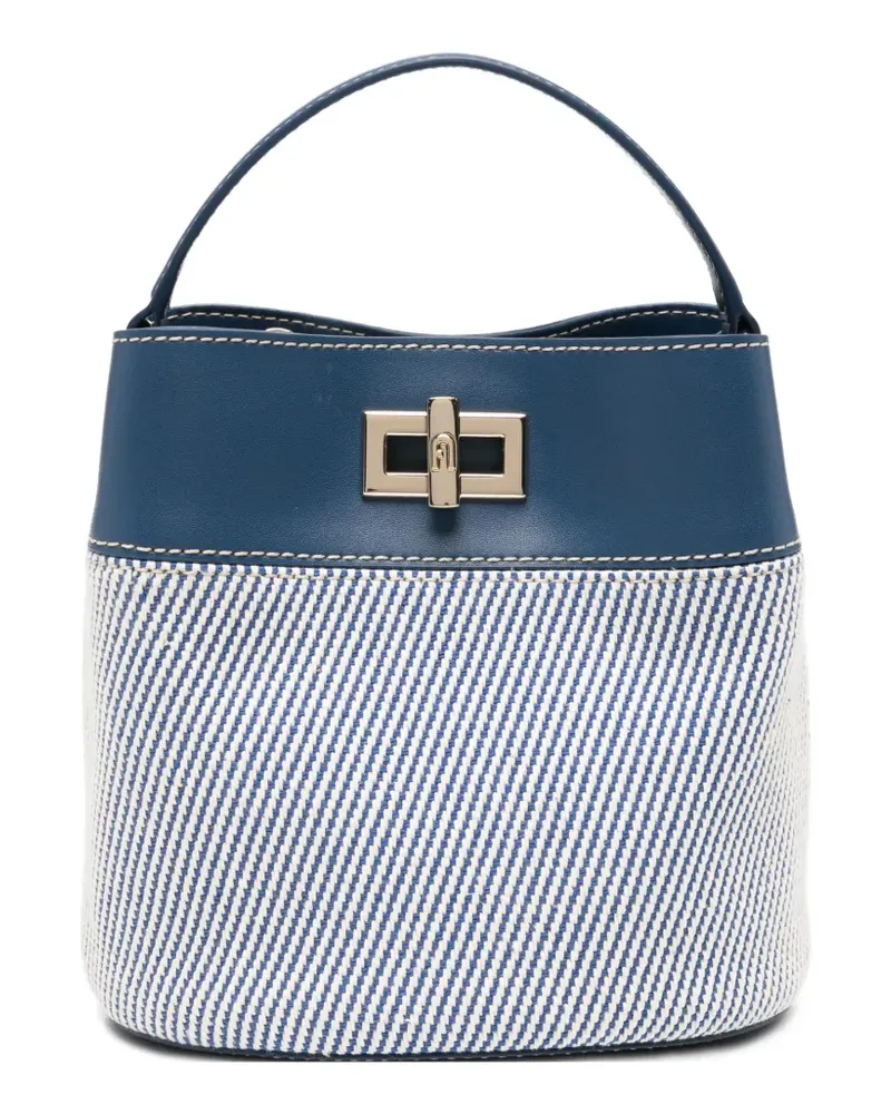Furla Gestreifte Amelia Beuteltasche - Blau Blau