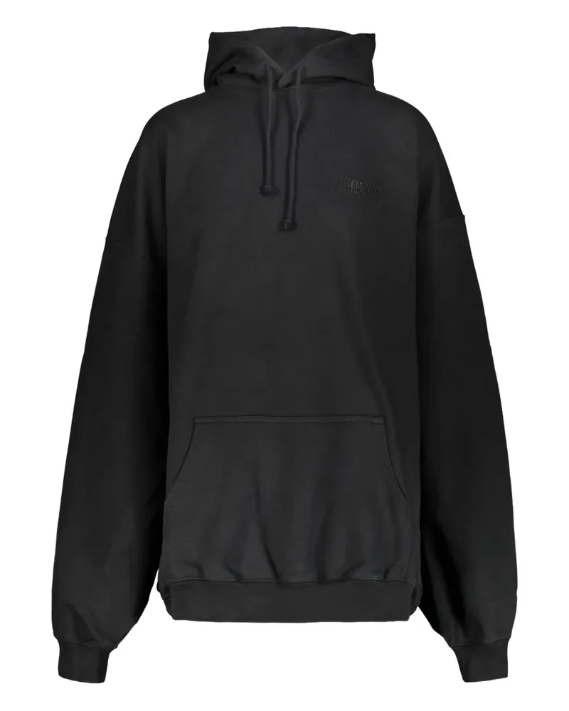 VETEMENTS Hoodie mit Logo-Stickerei - Schwarz Schwarz