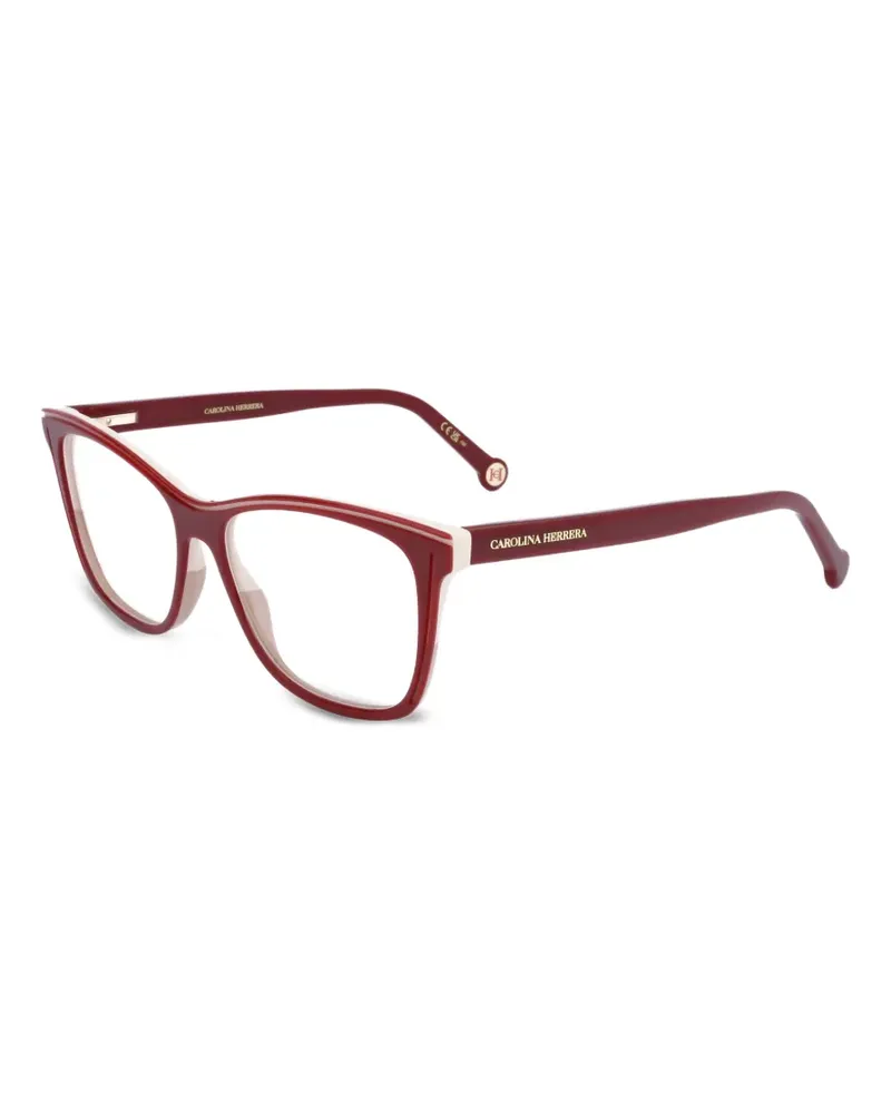 Carolina Herrera New York Brille mit eckigem Gestell - Rot Rot