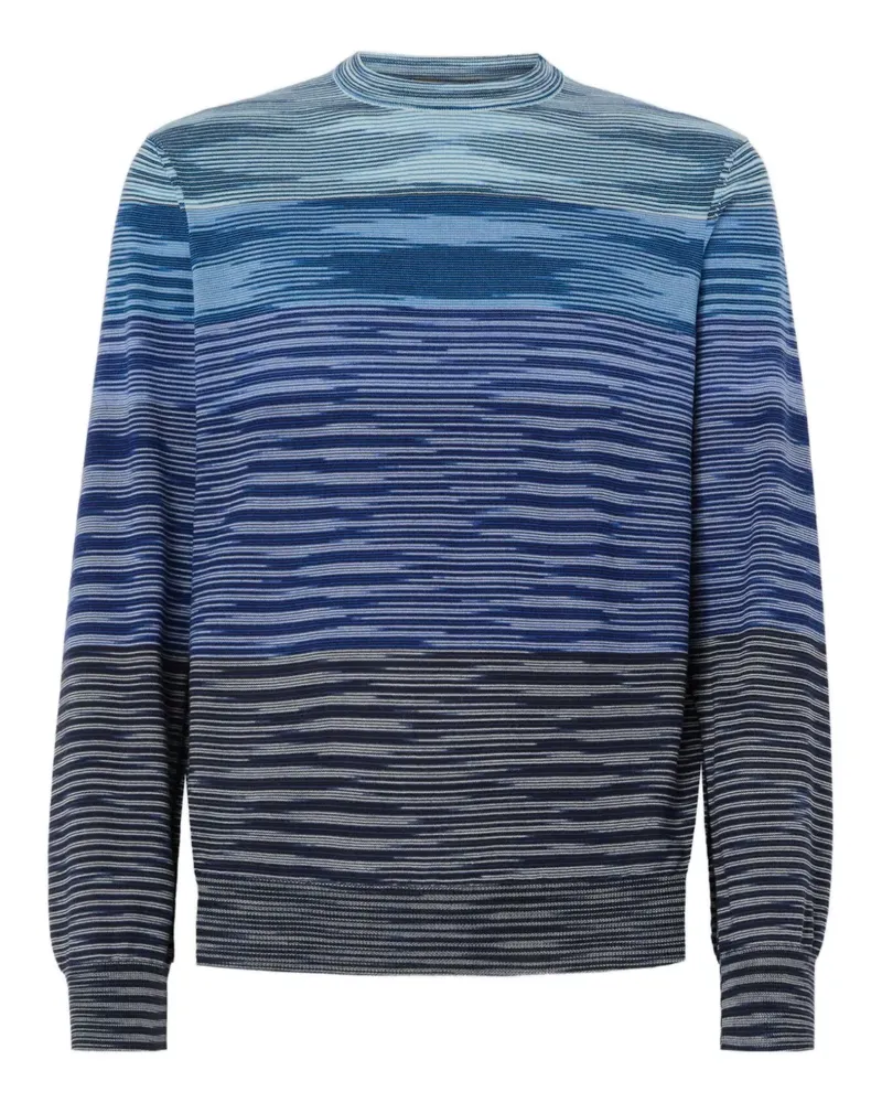 Missoni Gestreifter Pullover mit Wellenmuster - Blau Blau