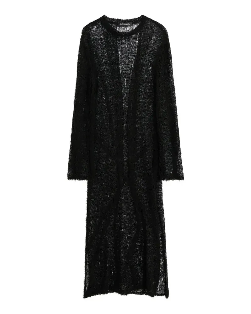 Our Legacy Kleid mit Lochstrickmuster - Schwarz Schwarz