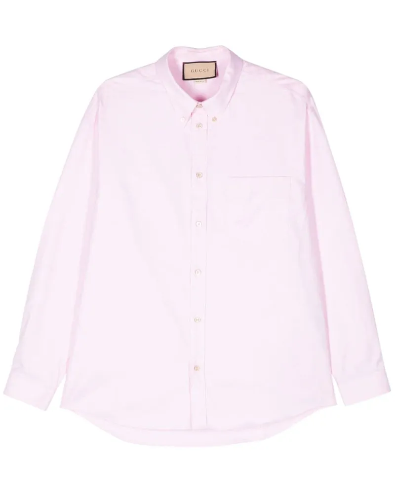 Gucci Oxford-Hemd mit GG - Rosa Rosa