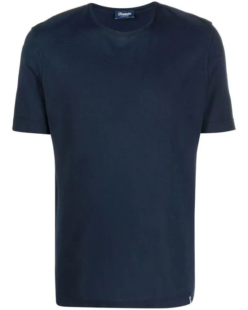 Drumohr  T-Shirt mit Rundhalsausschnitt - Blau Blau