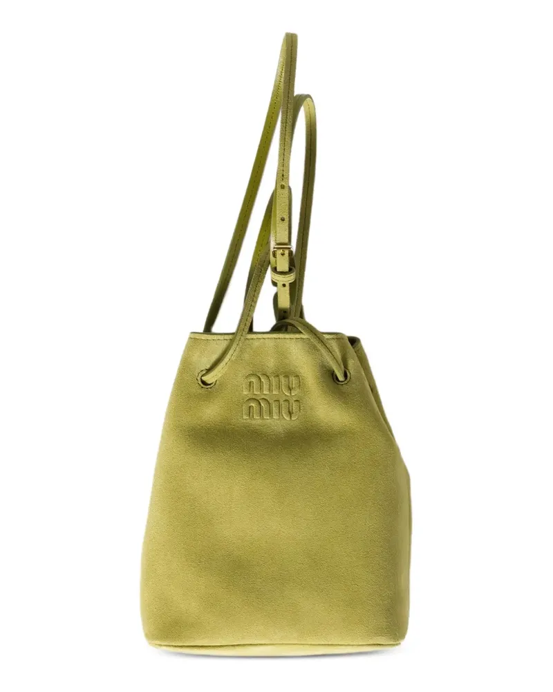 Miu Miu Shopper aus Wildleder - Grün Grün