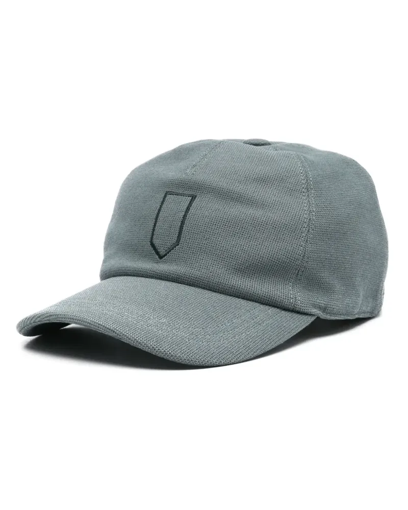 Canali Baseballkappe mit Logo-Stickerei - Blau Blau