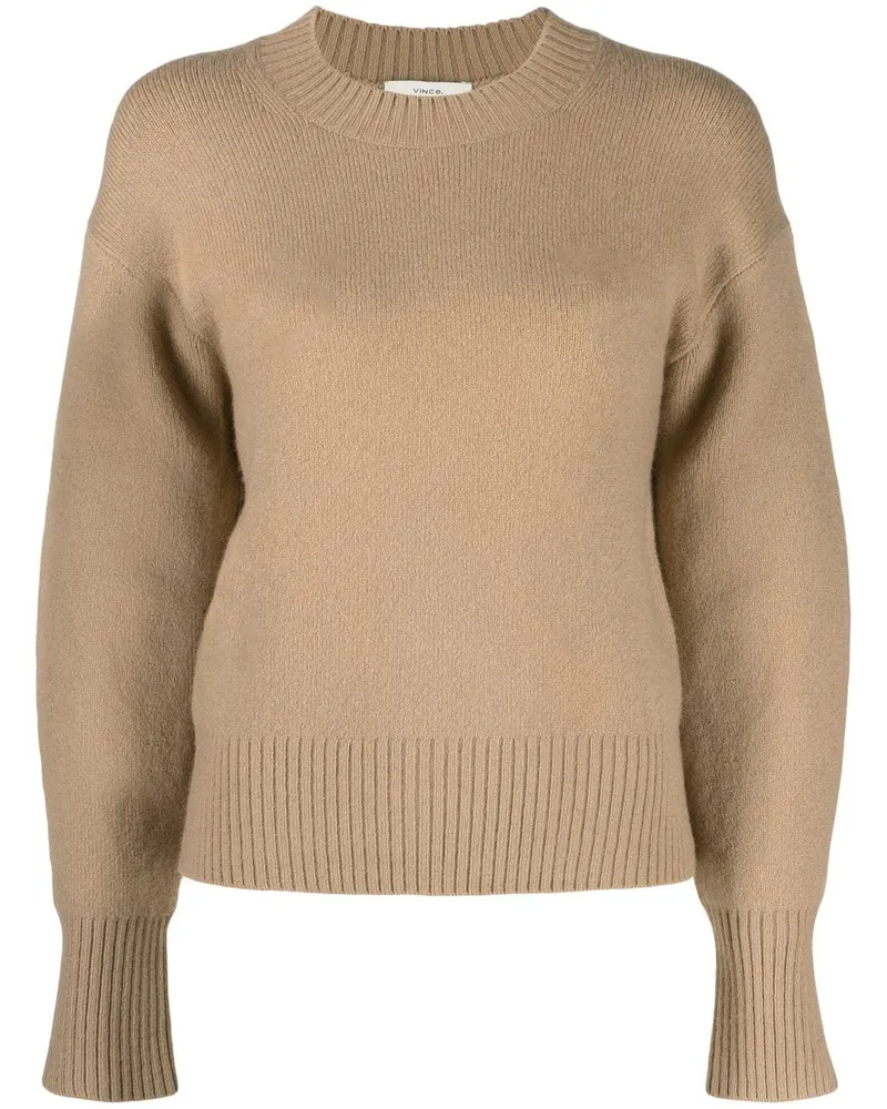 Vince Pullover mit Rundhalsausschnitt Braun