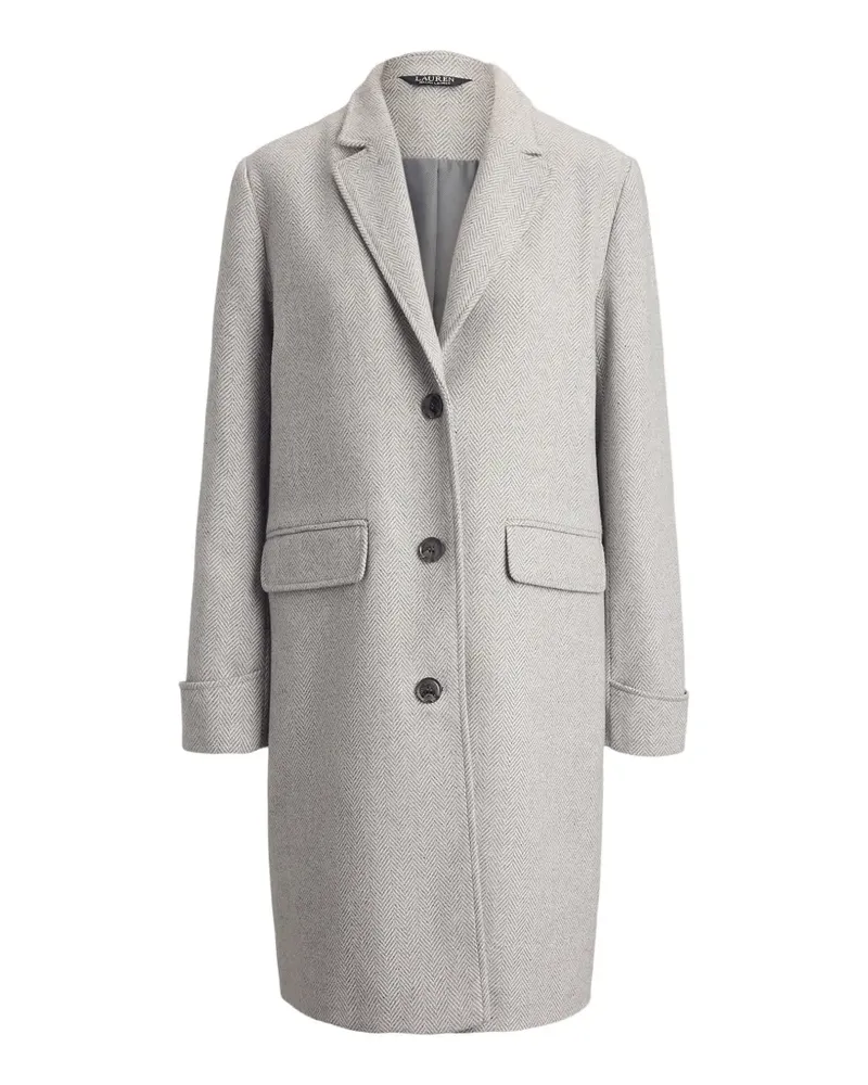 Ralph Lauren herringbone-pattern notch-lapel coat - Grau Grau
