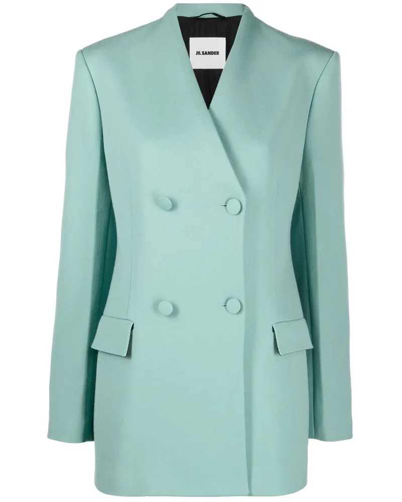 Jil Sander Doppelreihiger Blazer - Blau Blau