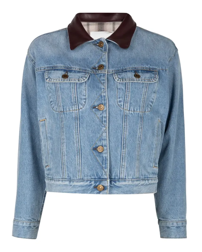 Citizens of humanity Skylar Jeansjacke mit Kontrastkragen - Blau Blau