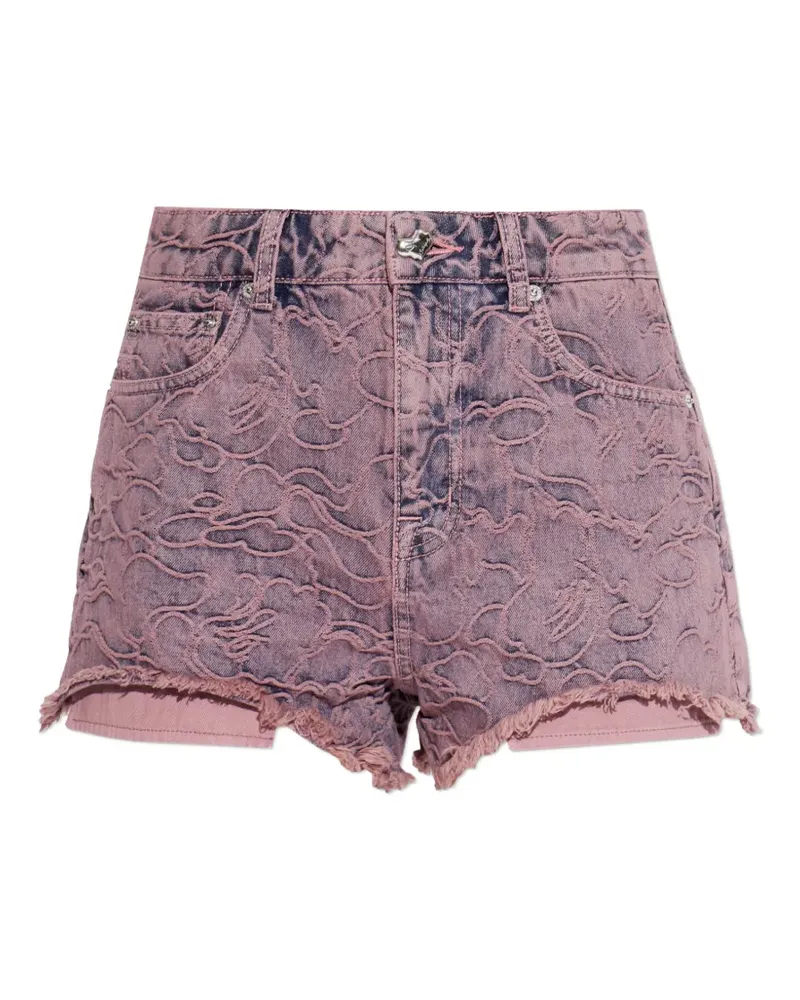 BAPE Bestickte Shorts mit Fransen - Rosa Rosa