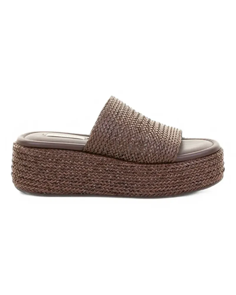 Casadei woven platform sandals - Braun Braun