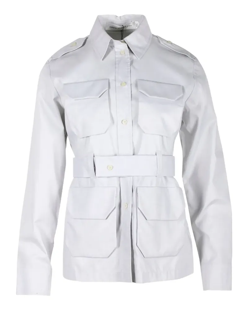 Victoria Beckham belted pocket shirt - Grau Grau