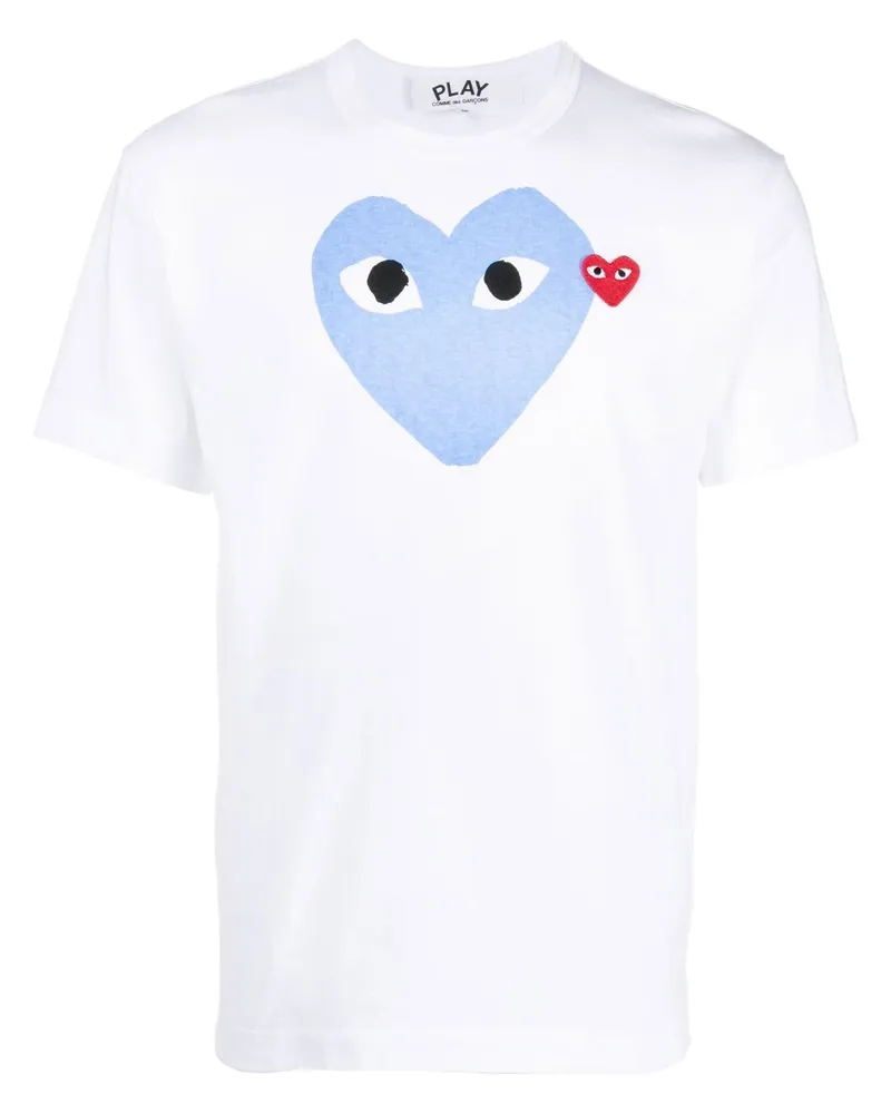 Comme des Garçons T-Shirt mit Herz-Print - Weiß Weiß