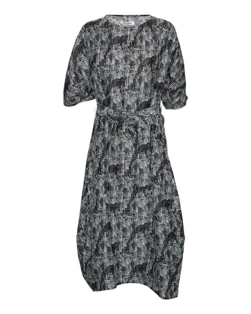 Henrik Vibskov Kleid mit grafischem Print - Schwarz Schwarz