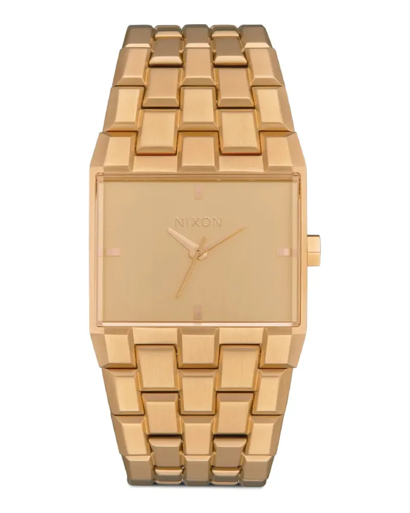 Nixon Ticket Armbanduhr mit eckigem Gestell 34mm - Gold Gold