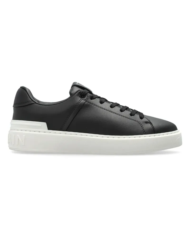 Balmain B-Court smooth leather trainers - Nude Nude