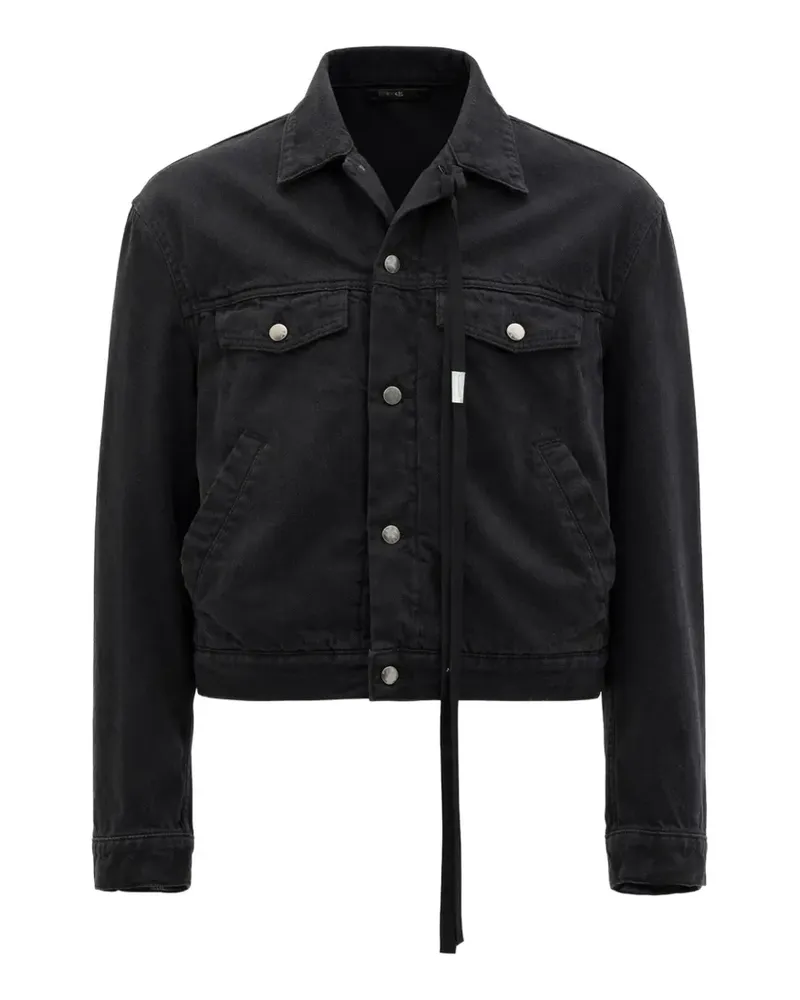 Ann Demeulemeester Geknöpfte Jeansjacke - Schwarz Schwarz