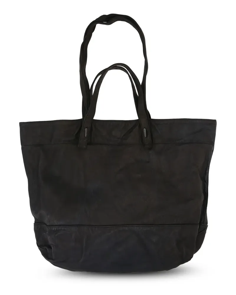 Yohji Yamamoto Tote Bag mit doppeltem Henkel - Schwarz Schwarz