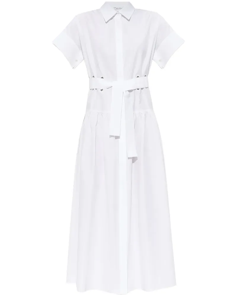 Max Mara Klassisches Hemdkleid - Weiß Weiß
