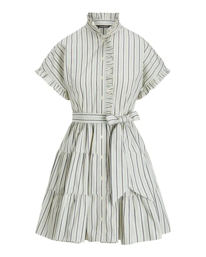Ralph Lauren Gestreiftes Kleid mit Rüschen - Nude Nude
