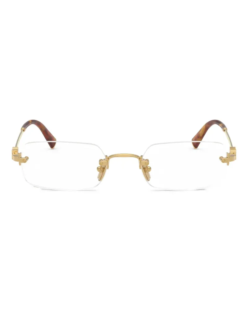 Miu Miu rectangular glasses - Gold Gold