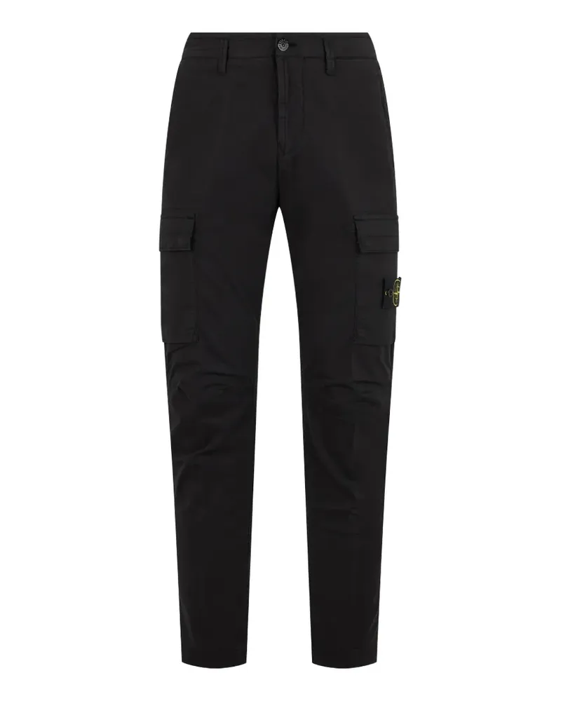 Stone Island logo-patch cargo pants - Schwarz Schwarz