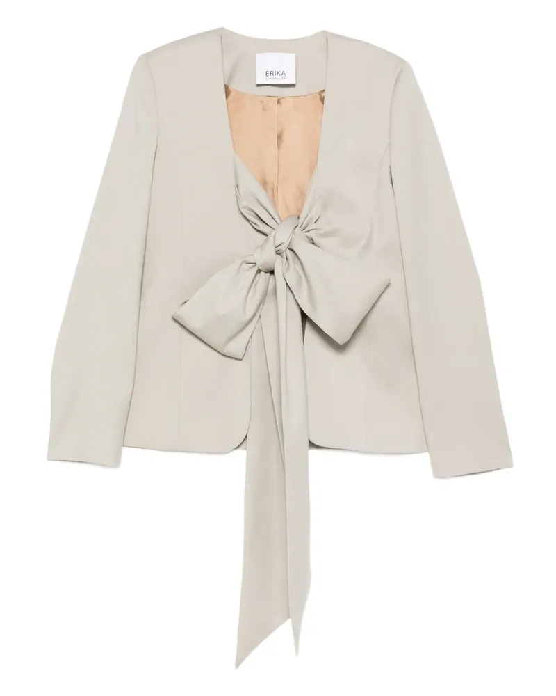 Erika Cavallini tie fastening bow blazer - Nude Nude