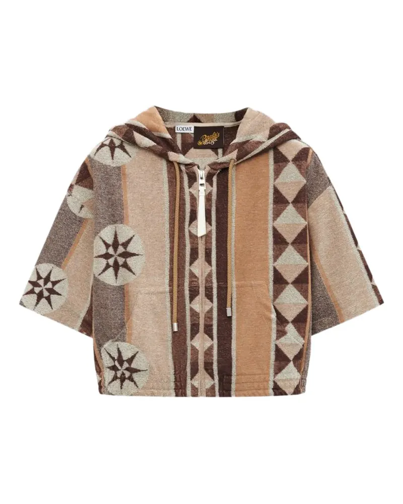 Loewe Geometrisch gemusterter Hoodie - Nude Nude