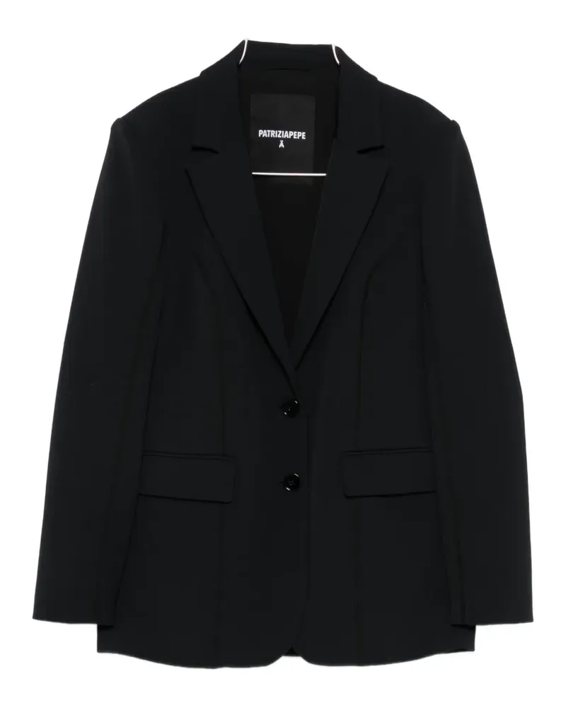 Patrizia Pepe soft cotton blazer - Schwarz Schwarz