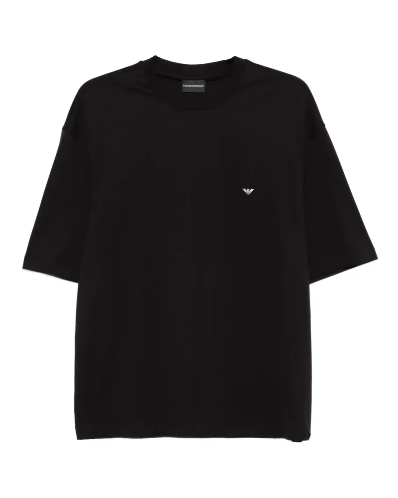 Emporio Armani T-Shirt mit Logo-Print - Schwarz Schwarz