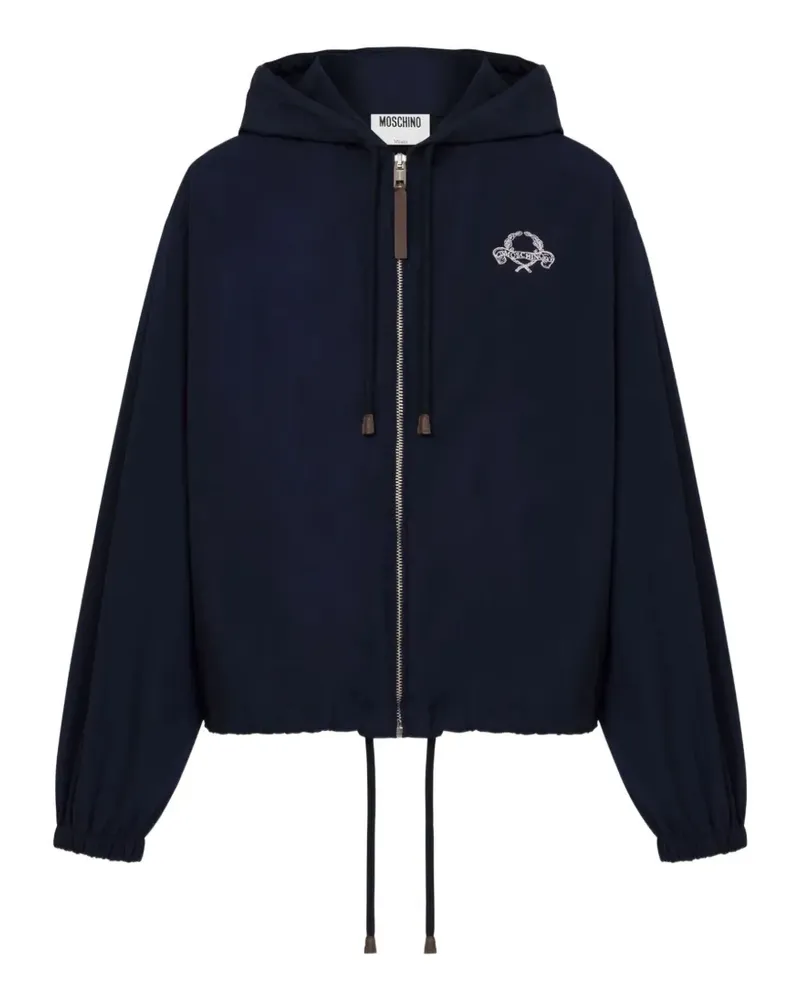 Moschino zip-up bomber jacket - Blau Blau