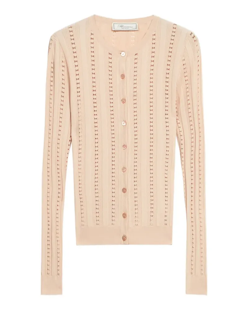 Blumarine Gerippter Cardigan - Nude Nude