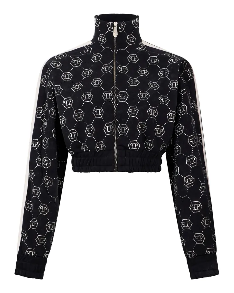 Philipp Plein monogram crystal sweatshirt - Schwarz Schwarz